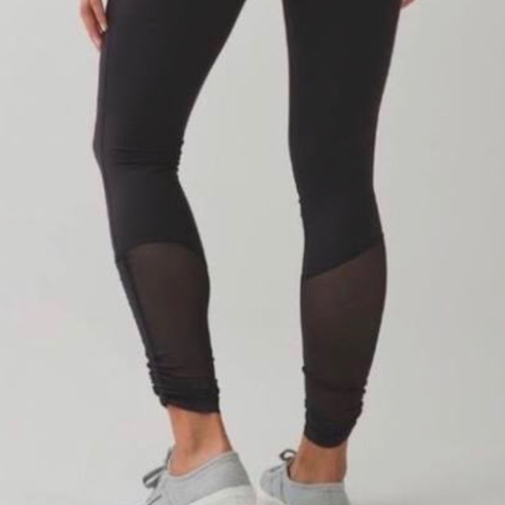 Lululemon leggings with mesh detailing